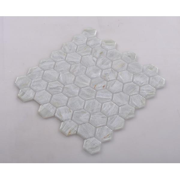 Agglomerate Mosaic Tile with Hexagon Shape