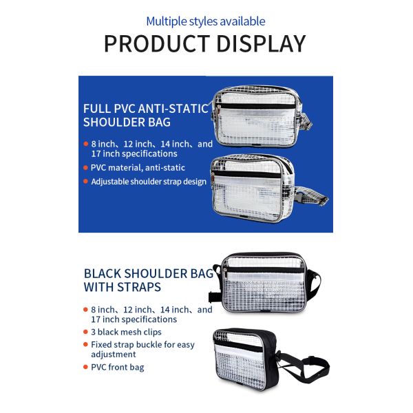 Dustproof Anti Static Cleanroom Pocket PVC Material ESD Bag