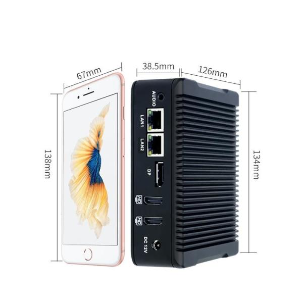 Nano-N5 Plus Industrial Mini PC Quad Core J3710 1XMSATA 2.5 HDD 2XUSB3.0