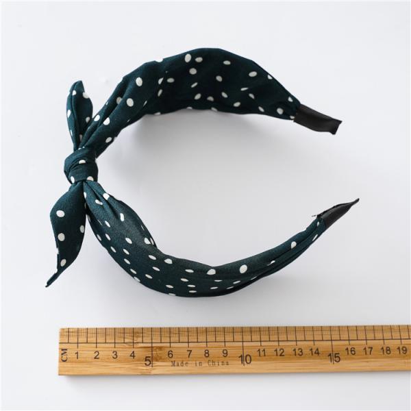 GLH009 Leopard-print rabbit ears knotting wide band girls fabric headbands outerwear hair clip headband accessories
