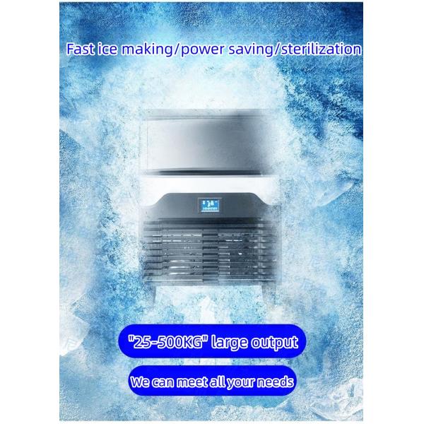 200 Kg Cube Ice Machine Portable Ice Maker Stainless Steel ABS 765*820*1770 for Hotel