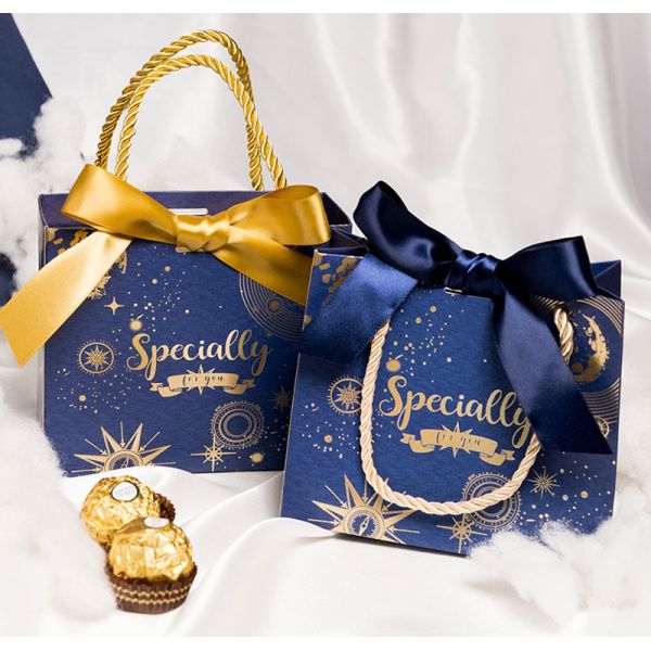 Gelebor Pantone Cardboard Shopping Bag Love Wedding Gift Bag for Candy