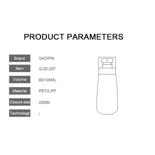 PETG Plastic Spray Bottles
