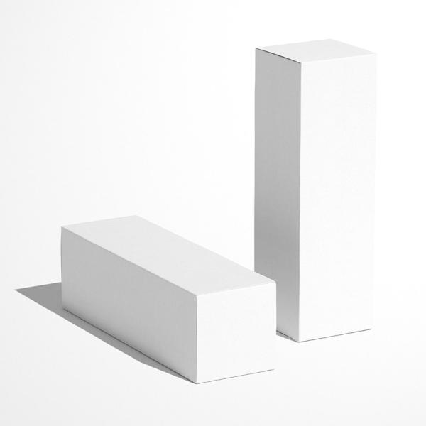 Luxury Recyclable White Kraft Paper Box For Lotion Skin Care Bottle