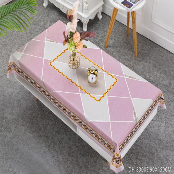 Toalha de mesa de hotel de PVC Lavável Cobertura de mesa retangular para celebração de banquete
