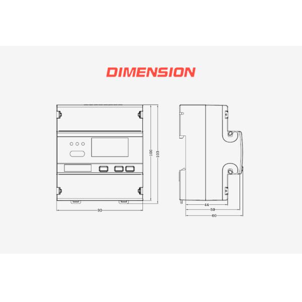 EM537 WiFi 3*133/230V 3*230/400V 5 65 A Wireless KWH Digital Bidirectional Power Meter