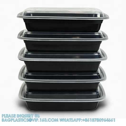 980ml American Takeaway Box Eco-Friendly Microwave Safe Plastic Food Containers With Lids Disposable Food Lunch Box