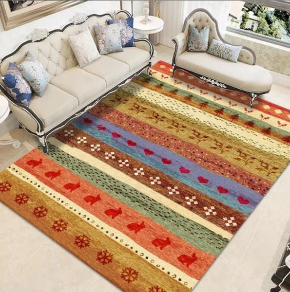 Home Chinese Classical Soft Velvet Mat Living Room Floor Carpets Large Area Carpet Thickened