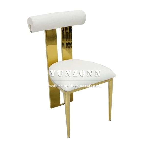 New Design Event Gold Stainless Steel Dining Wedding Chair for Wedding Furniture Rental