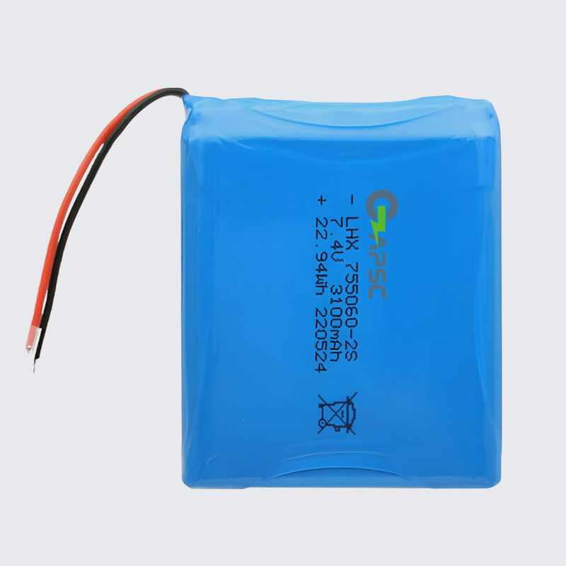 7.4V 3100mAh small fan lithium battery