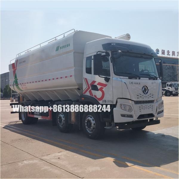 6*2 LNG 32000-37000 Litres Camions d'alimentation pour animaux  Semi-remorque pour matériaux en vrac  Camion de transport de nourriture en vrac