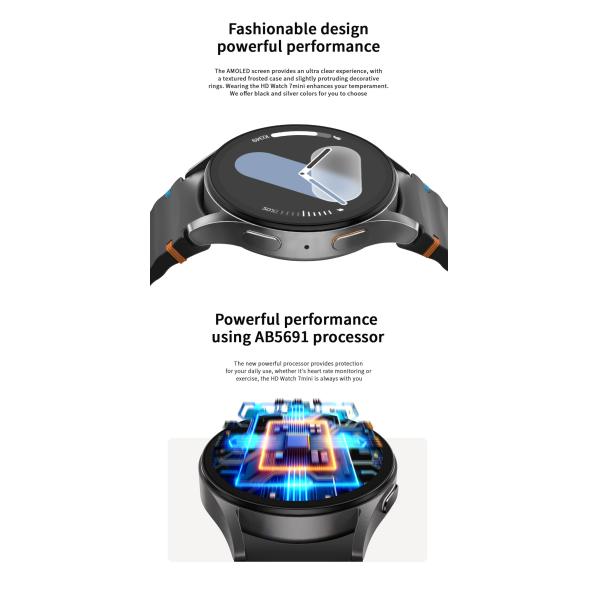 Waterproof BT call For Gift HD watch 7 mini Man Women AMOLED 1.5 inch HD Screen Heart Rate Smartwatch
