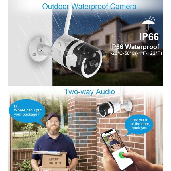 3MP камеры слежения WiFi беспроводной домашней батареи камер слежения 1080P использующие энергию