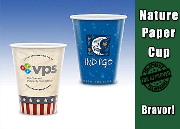 Eco Friendly Large Hot Drink Cups Disposable With Logo Flexo Printing