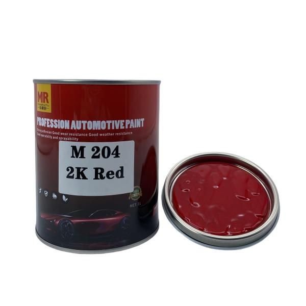 M204 2K Peinture de voiture rouge réparation Peinture auto couleur 1L / 4L / 20L Package