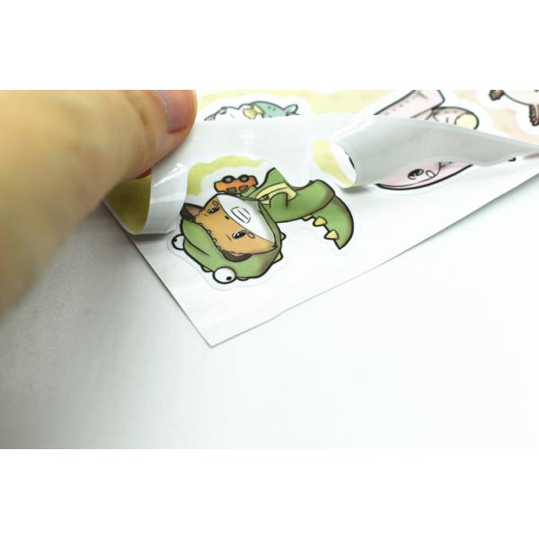 CMYK Printing Die cut 150mm PVC Sticker Waterproof