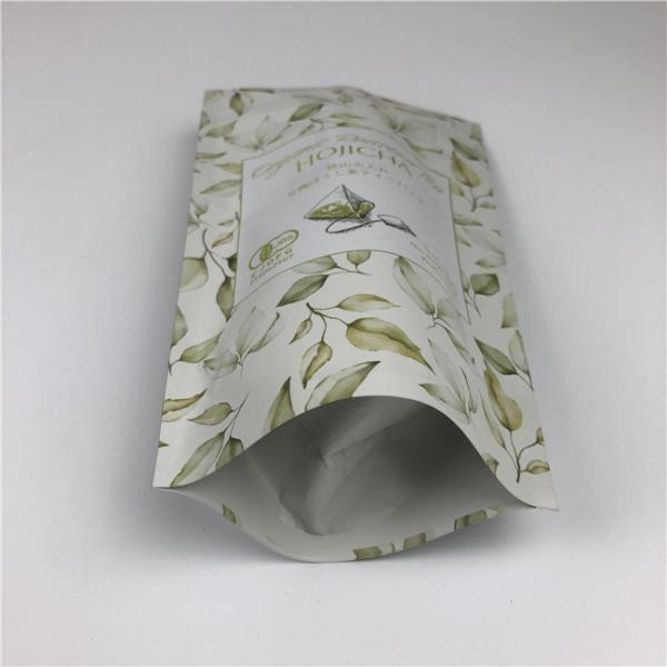 Customized Digital Printing Bags Metallic Gold Logo Stand Up Tea Packing Bags