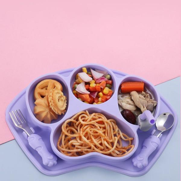 Шар всасывания Bpa младенца силикона свободный установил Tableware подгонянный с соломой