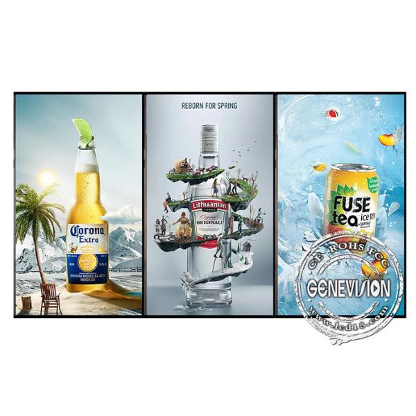 Vertical Installation 3.5mm 8mm Bezel Restaurant Menu Board