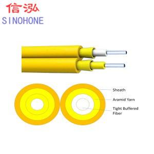 Multimode Fiber Optic Indoor Cable , Dual Optical Cable Hydrolysis Resistant