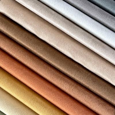 Velvety Soft Suede Fabric Easy Care Polyester For Sofas Beds In Stock Now