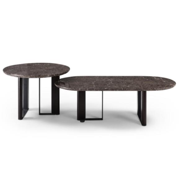 Table à manger ronde moderne ensemble de meubles D100 X H75cm avec du marbre en acier inoxydable