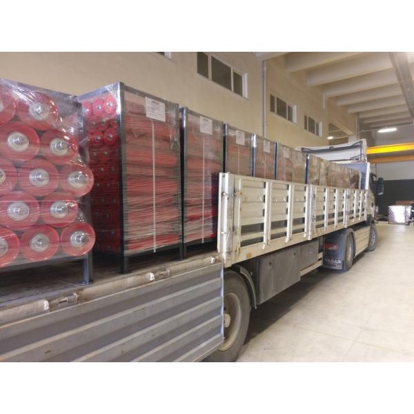 Rubber Lagging 219mm Conveyor Impact Roller For Belt Conveyor