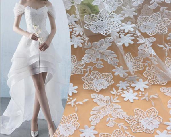 2018 Summer Newest Style  Embroidery Fabric 140cm wide for wedding dress