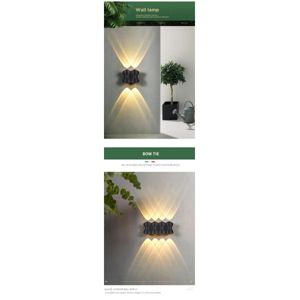 4w 6w Wall Lamp Ac85-265v sand black / sand white 3000k/6000k Aluminum + Acrylic