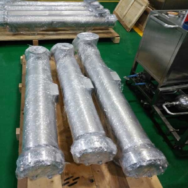 12 condensador do tubo do dobro da embarcação 1.0mpa SS304 do permutador de calor da barra