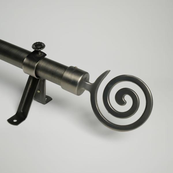 Customized Matte Black Adjustable 35mm Curtain Pole Ends