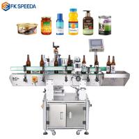 Máquina de rotulagem automática para garrafas de vinho de vidro de plástico FK805