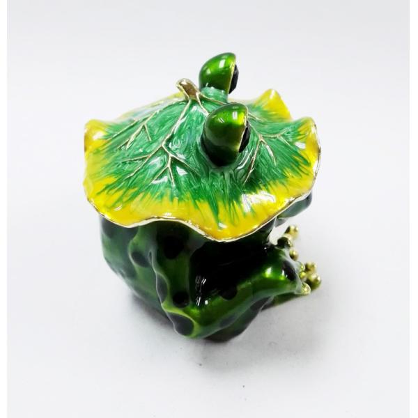 Hot sale frog shape jewelry box custom frog jewelry metal box