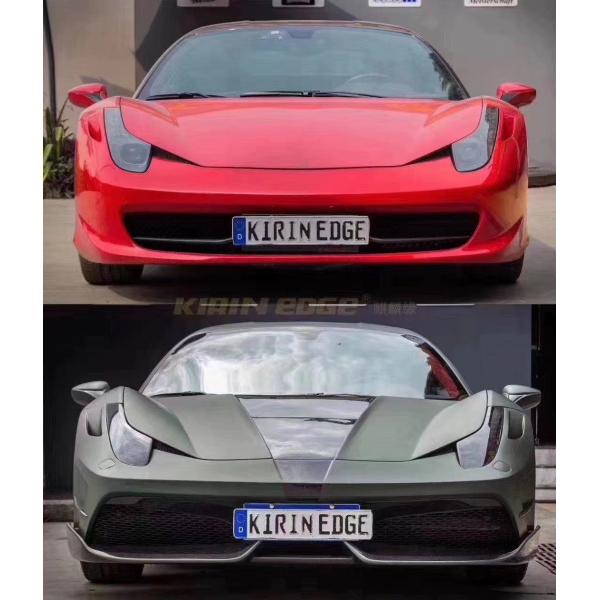 Repuestos para automóviles para Ferrari 458 Kit de carrocería 458 Modernizado Misha estilo delantero y trasero Parachoques lateral Falda con capucha Spoiler Kit de carrocería