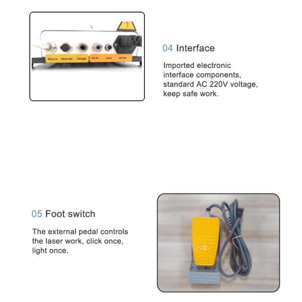 строение сварочного аппарата лазера ювелирных изделий 80W 40J мини YAG в водяном охлаждении
