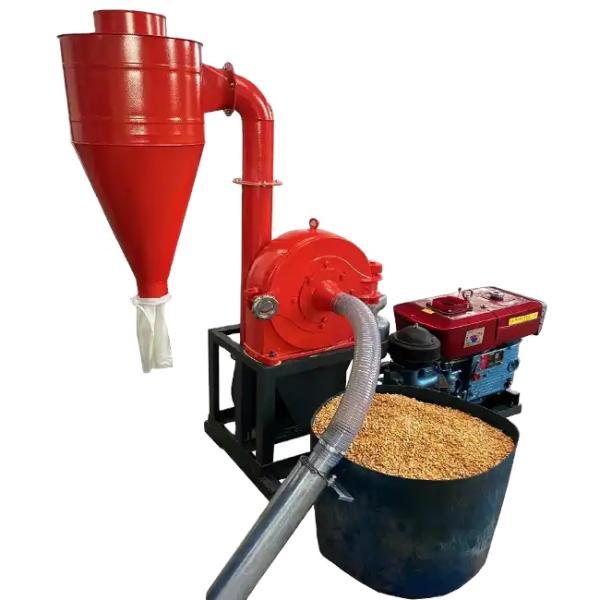 YIFENG AGRO 2500KG PER HOUR DIESEL ENGINE AUTO FEEDING GRINDER MACHINE 0.2MM-8MM SCREEN AVAILABLE
