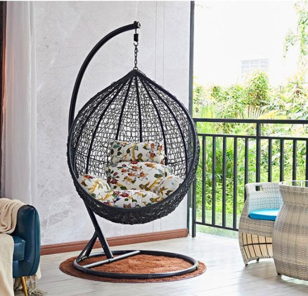 Indoor and outdoor Rattan lazy hanging basket wicker chair balcony leisure cradle chair