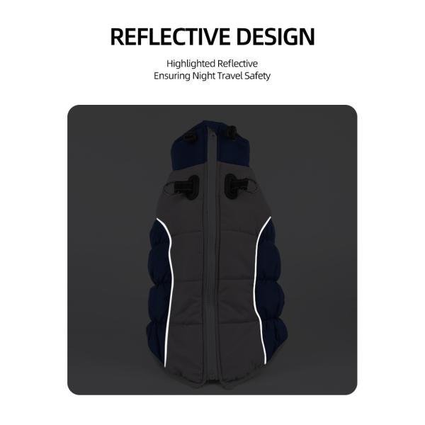 Winter Luxury Pet Coat Thickened Warm Dog Clothes Comfortable Reflective For Pets