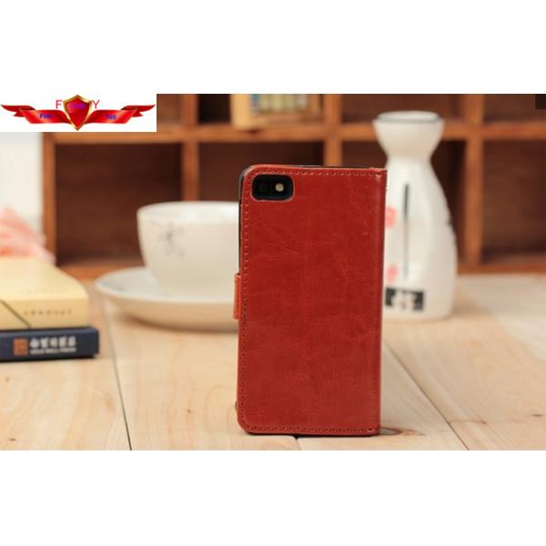 Genuine Sheepskin Leather Blackberry Z10 Wallet Leather Cases Multi Colors