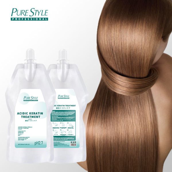 Purestyle Professional Grade OEM Hair Mask Perm Lotion Acidic Keratin Hair Treatment Hair Straightening Cream Raw Material