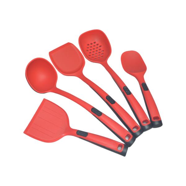 Устойчивый набор утвари силикона 5 частей Kitchenaid Eco шпателя силикона дружелюбный