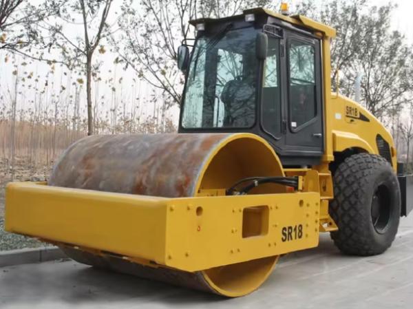 18 Ton Hydraulic Vibrotary Small Road Roller Pavement Compactor SR18 Yellow roller