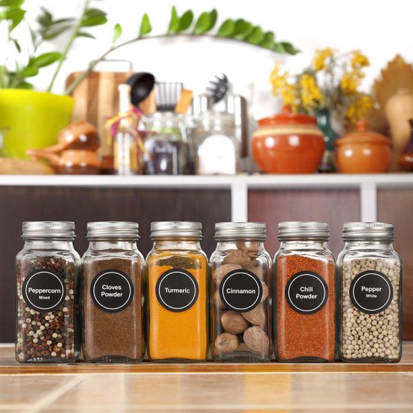 Preprinted Jar Spice Label Stickers Glass Seasoning Bottle Labels