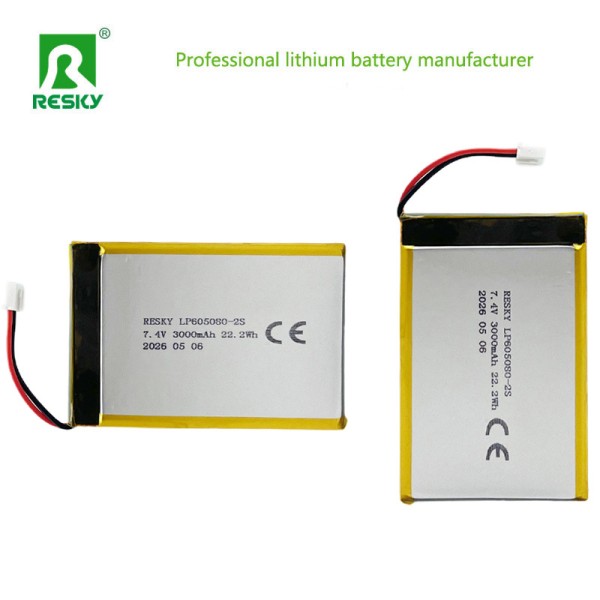 7.4V 3000mAh Lithium Ion Battery Pack with 500 Cycles Life for Portable Printers