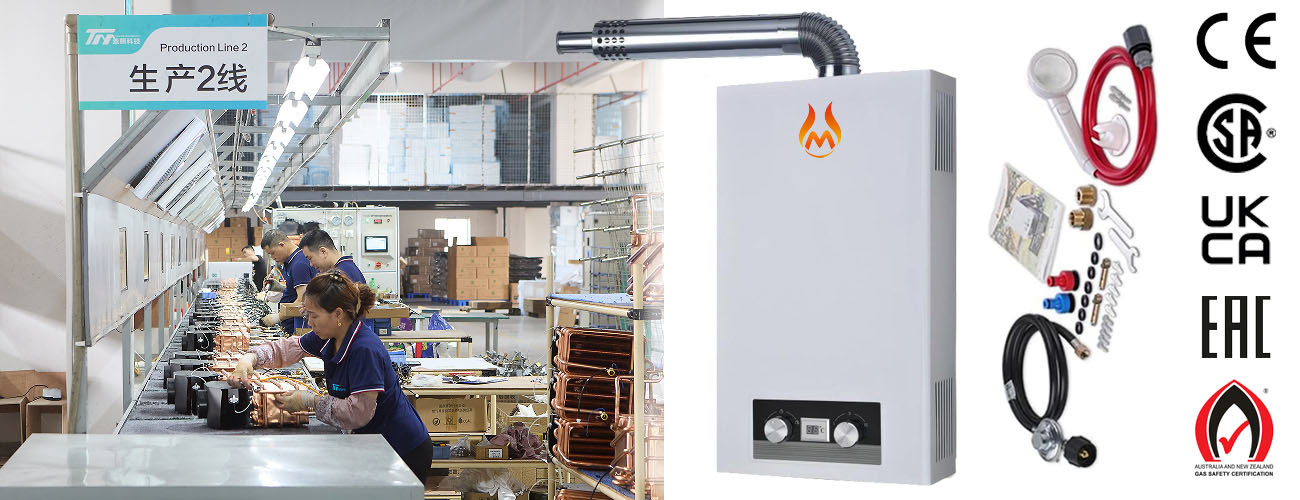 Energy Saving Low Pressure On Demand Tankless Gas Water Heater 14L