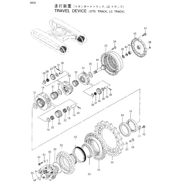 3rd Travel Planet Carrier Assembly EX300-5 ZX330-1 Planetary Sun Gear 1022198