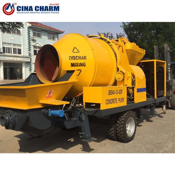 Mini Concrete Mixer Pump JBS40 40m3/H With Electric Motor Portable Concrete Pumps
