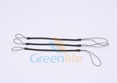 Retractable Coil Pen Stylus Tether Cord With Cellphone Loop 50mm Polyurethane Tubing