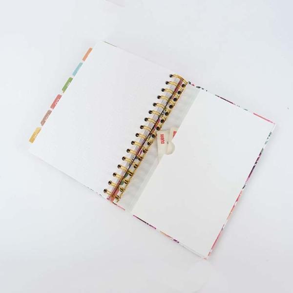 Glue Binding Hardcover Notebook Printing 6x8 Inch Gold Blank Spiral Bound Notebook