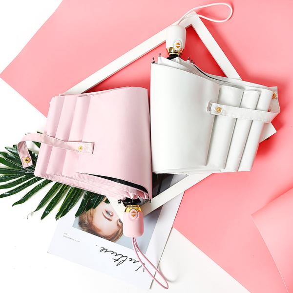 Japanese Small Fresh Three Fold Vinyl Advertising Umbrella with Customized Color